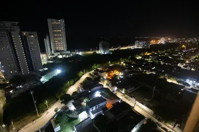 a city at night with a lot of traffic at Apartamento Cielo Cartagena in Cartagena de Indias