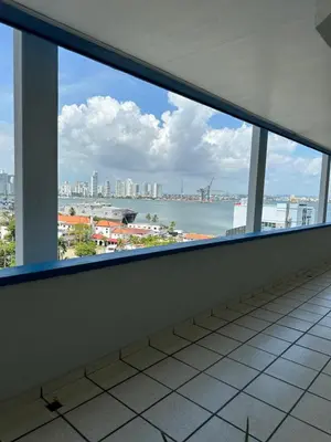 a view of a city from a window in a building at Edificio Portofino in Cartagena de Indias