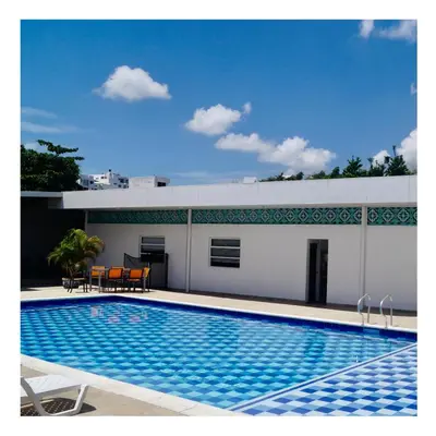 a swimming pool on the side of a building at Hotel Mar del Plata in Cartagena de Indias