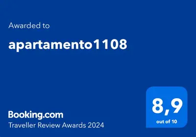 a blue screen with the text upgraded to aprantina at apartamento1108 in Cartagena de Indias