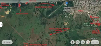 a map of the united states with red highlighted at Cabañas Paulamar - Apto 4 - Tolú in Santiago