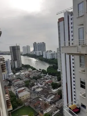 a view of a city with a river and buildings at Apartamento Cerca Playa Marbella in Cartagena de Indias
