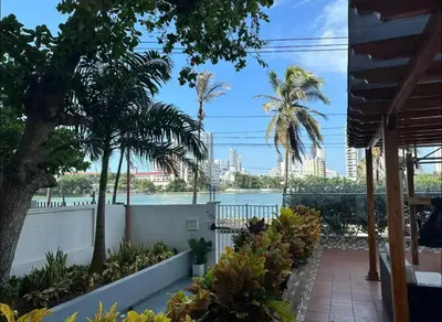 a view of the water from the balcony at Amazing Ocean View apartment with Pool in Laguito Cartagena in Cartagena de Indias