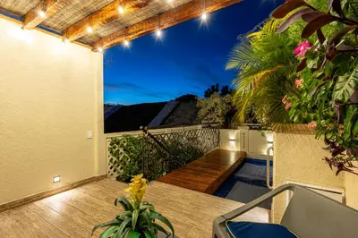 a balcony with a view of the ocean at Casa Santino Luxury Getsemaní-Cartagena in Cartagena de Indias