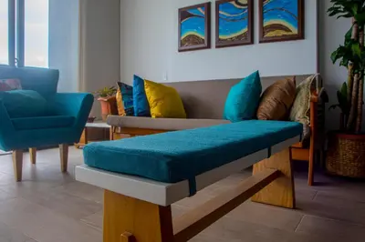 a couch and chairs in a living room at Muranocentro1601 in Cartagena de Indias