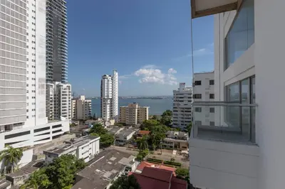 a view of a city from a building at Bocagrande Loft - Livin Colombia in Cartagena de Indias