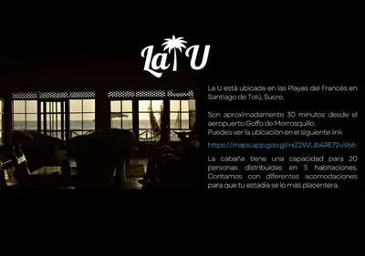 a sign for a zahu company in the dark at Beautiful Luxury Beachfront Hosue in Lorica