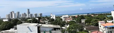 an aerial view of a city with tall buildings at Appartamento Italian Style in Cartagena de Indias