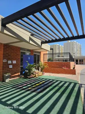 a patio with awning on top of a building at Hermoso apartamento familiar! exento de IVA in Barranquilla