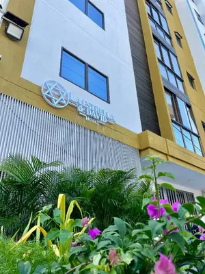 a building with a sign on the side of it at Hotel La Estrella de David Cartagena in Cartagena de Indias
