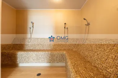 a large bathroom with a large tub with tiles at CB1135 | Suite balcón privado y vista relajante in Cartagena de Indias