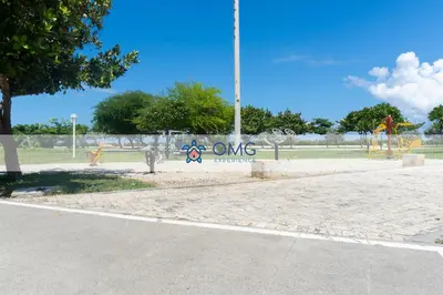 a park with a playground with a sign that says ovs at Despierta frente al mar mágicos atardeceres piso 15 CB1505 in Cartagena de Indias
