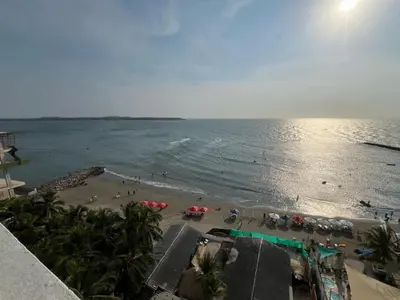 a view of a beach with people in the water at Cartagena Mar 4You in Cartagena de Indias