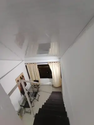 a view of a staircase in a room at Apto Marbella in Cartagena de Indias
