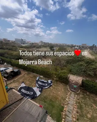a screenshot of a view of a beach with a heart at Surf Mojarra Beach Habitación privada con vista al mar in Salina de Rey
