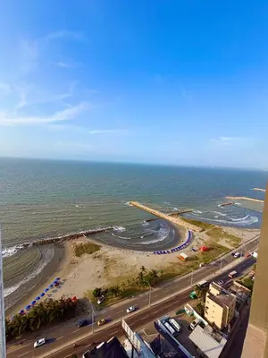 an aerial view of a beach next to the ocean at Murano centro 1 - 25 Floor byIMZ in Cartagena de Indias