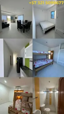 a collage of photos of a bedroom and a living room at Apartamentos Altos de Guayabal in El Triunfo