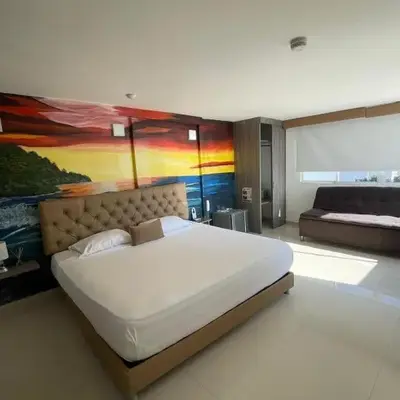 HS-DD Habitación Deluxe cerca al mar con piscina y wifi