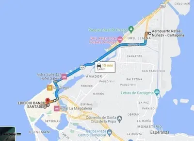 a map of the dubai metro map at Apartamento centro Histórico -303 in Cartagena de Indias