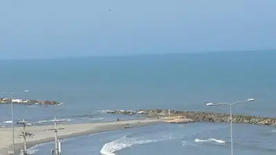 a view of a beach with the ocean at cartagena balcon con vista al mar in Cartagena de Indias