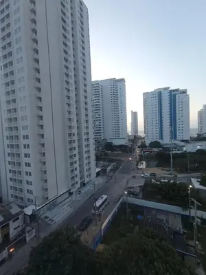 an aerial view of a city with tall buildings at aqualina911 in Cartagena de Indias