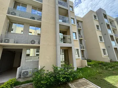 an apartment building with balconies on the side of it at Cartagena, Serena del Mar, Capriella in Manzanillo del Mar