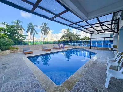 a swimming pool with a view of the city at Estudio Vista Mágica - Piso 17 in Cartagena de Indias