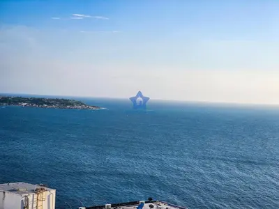 a large object in the middle of the ocean at Apartamento Piso 18 Blue Horizon in Cartagena de Indias