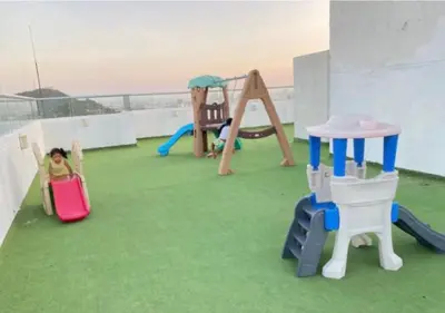 a group of playground equipment on a balcony at Encanto cerca al mar in Cartagena de Indias