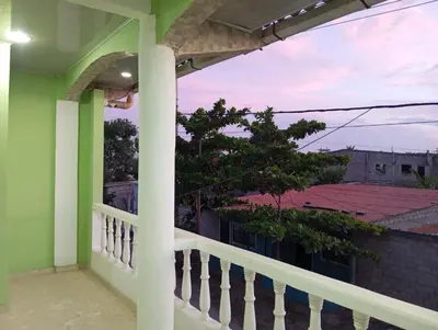 a view from the balcony of a house at Apartamentos el farol in Ciénaga