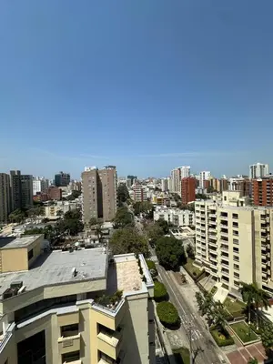 an aerial view of a city with tall buildings at Luxury 14th floor with amazing view in Barranquilla