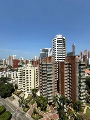 an aerial view of a city with tall buildings at Luxury 14th floor with amazing view in Barranquilla