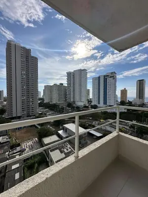 a view of a city from the balcony of a building at Apartamento Económico en Cartagena in Cartagena de Indias