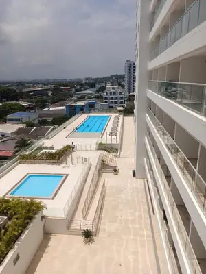 an image of a swimming pool on the side of a building at Suite con Vista al Mar en Cartagena 1106CB in Cartagena de Indias