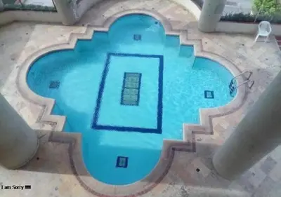 an overhead view of a swimming pool at apto cartagena con vista al mar 11 in Cartagena de Indias