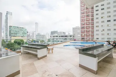 a view from the roof of a building with a pool at Apartamento Palmetto Eliptic 23 ICDI in Cartagena de Indias