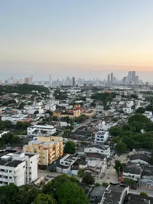 an aerial view of a city with tall buildings at Alma Kalamari 24 in Cartagena de Indias