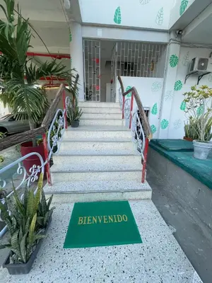 a sign for the entrance to a building at Almería Apt, Cozy Studio withTerrace Near Old Town in Cartagena de Indias