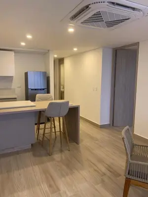 an office with a table and chairs in a room at Oceani Towers 1006 in Cartagena de Indias