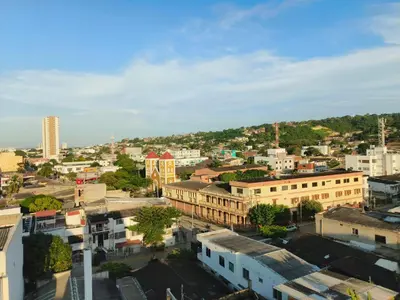 an aerial view of a city with buildings at Hospedaje Torices Cartagena in Cartagena de Indias