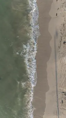 an aerial view of the shoreline of a beach at Cabaña Playa Azul in Coveñas