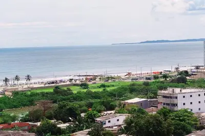 a view of a beach and the ocean at Beach Veronica Luxury Ocean View Apartment in Cartagena de Indias