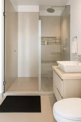 a bathroom with a shower and a toilet and a sink at Ocean view apartment in Cartagena de Indias