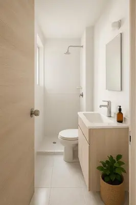 a white bathroom with a toilet and a sink at Cartagena Apartamento completo vista al mar in Cartagena de Indias