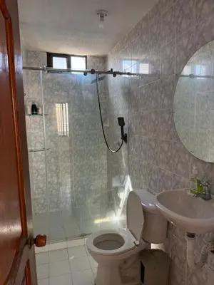 a bathroom with a shower and a toilet and a sink at Apto emperatriz house in Cartagena de Indias