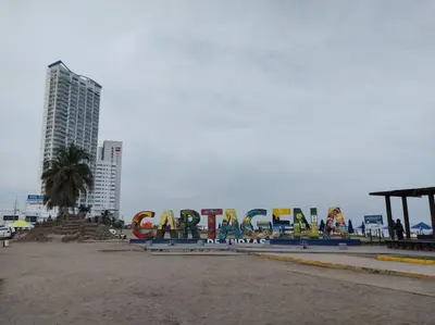 a view of a beach with buildings in the background at Julius cartagena in Cartagena de Indias