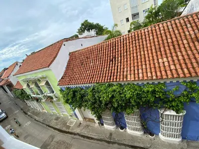 an overhead view of a building with trees on it at Experience the magic of the Calle de las Damas historic center in Cartagena de Indias