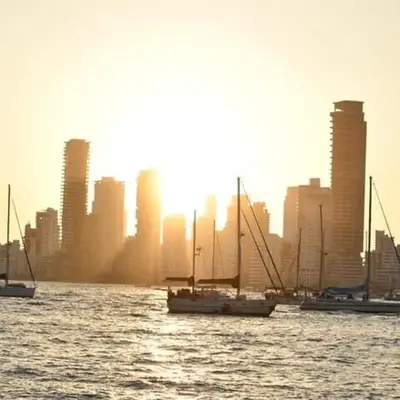 Catamaran in Cartagena Bay