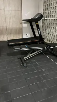 a treadmill sitting on the floor in a room at Apartamento Hermoso en Manzanillo del Mar Cartagena in Cartagena de Indias