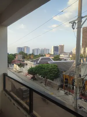 a view of a city from a window at Oasis del Manglar in Cartagena de Indias